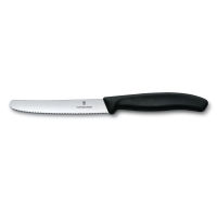 Victorinox มีดครัว Kitchen Knives - Tomato Knife Swiss Classic Wavy, Black (6.7833)