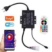 【❂Hot On Sale❂】 uylexs ตัวควบคุม Wifi 1500W พร้อมรีโมท24key สำหรับ5050 2835 Rgb Eu Uk แสงนีออนแถบไฟ Led 220V และ Us 110V