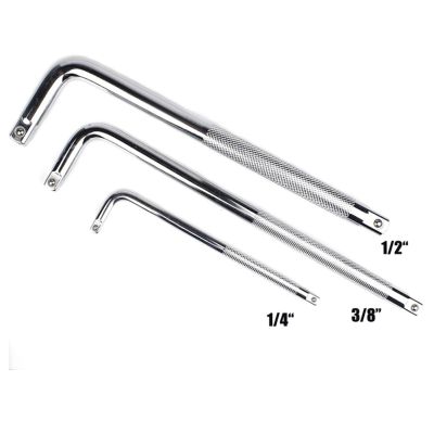 L Type Bent Bar Extension L-Type Shaped Double End Non-Slip Socket Bent Bar 1/2 1/4 3/8 Wrench Hand Tools Power Tools