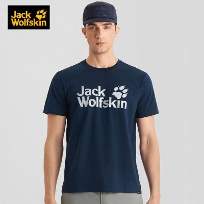 JACK WOLFSKIN Jackwolfskin Wolf Claw Short-Sleeved T-Shirt Mens 22 Spring And Summer New Outdoor Casual Round Neck Half-Sleeved Shirt 5818375