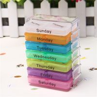 7 Day 28 Grids Rainbow Pill Medicine Box Tablet Medicine Organizer Health Storage Pill Box Holder Splitters With Printed Braille Medicine  First Aid S