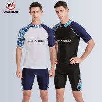 Winmax Mens Anti-Uv Surf ชุดว่ายน้ำ Breathable Quick-drying ว่ายน้ำเสื้อยืดฤดูร้อนใหม่กางเกงว่ายน้ำชุดสำหรับชายชุดว่ายน้ำ beachwear