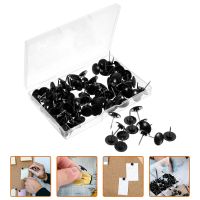 100 Pcs Convenient Pushpins Cork Board Replaceable Pushpins Compact Metal Office Small Thumbtacks Small Delicate Thumbtacks Clips Pins Tacks