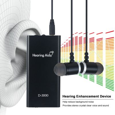 ZZOOI Audifonos Hearing Aids USB Rechargeable Voice Enhancer with Earphone Dual Ear Hearing Aid Adjustable Sound Amplifier