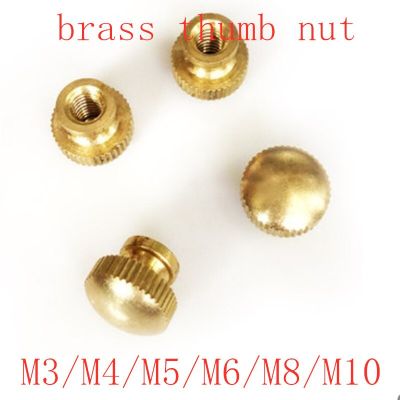 5PCS  M3 M4 M5 M6 brass round blind end step Knurled Thumb Nuts Nails Screws Fasteners
