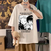 Jujutsu Kaisen Satoru Gojo เสื้อยืดสไตล์เสื้อยืดฮาราจุกุแขนสั้นเสื้อยืดลำลองหลวมพิมพ์ลายการ์ตูน