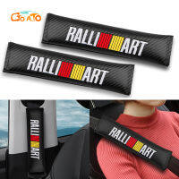 GTIOATO สำหรับ Ralliart คาร์บอนไฟเบอร์ ปลอกหุ้มเข็มขัดนิรภัย ที่หุ้มเข็มขัดนิรภัยรถยนต์ ปลอกเข็มขัดนิรภัย ที่หุ้มเข็มขัดนิรภัย รถยนต์อุปกรณ์ภายในรถยนต์ สำหรับ Mitsubishi มิราจ Xpander แอททราจ Triton Mirage Pajero Attrage Strada L300โร มิตซูบิชิไทรทัน