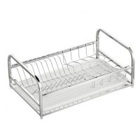 Stainless Steel Dish Rack Kitchen Dry Dish Rack Household Dishwashing Single Layer Drain Stand Tableware Storage Rack