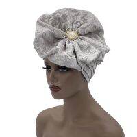 【CW】 Exaggerated Big Turban Cap for Nigeria Female Muslim Hijab African ASO OKe Headtie Headgear