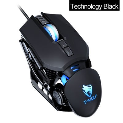 T-Wolf Robocop G350 Wired Gaming Mouse 6400 DPI USB Computer Mouse 7 Button LED With Backlight Mouse For PC Laptop Gamer