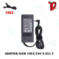 คุณภาพดี  ADAPTER ACER 19V4.74A*5.5X1.7 / สายชาร์จโน๊ตุ๊ค เอเซอร์ + แถมสายไฟ มีการรัประกันคุณภาพ  ฮาร์ดแวร์คอมพิวเตอร์