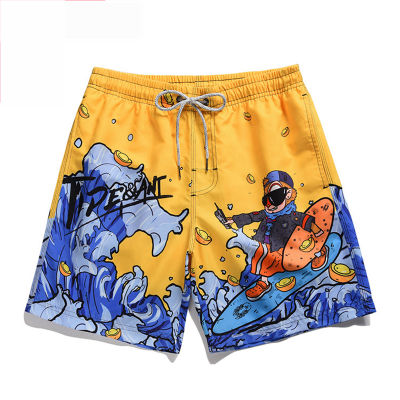 Summer  Short Floral Printing Beach Short Breathable Quick Dry Loose Casual Style Printing Man Short