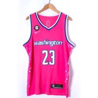 ยอดนิยม 2023 nba Washington Wizards No.23 pink basketball jersey