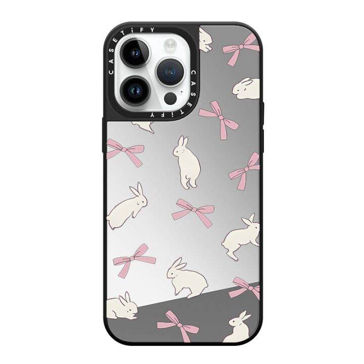 Casetify Rabbit Ribbon Hard Case For Iphone 15 14 11 12 13 Pro 15pro Max Impact Plating Mirror 3143