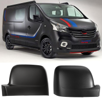 ซ้ายขวาล่างบนรถปีกฝาครอบกระจกปลอกด้านล่างสำหรับ Vauxhall Vivaro Renault Trafic Fiat Talento Van 2015-2018