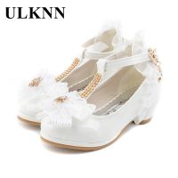 【hot】❀❀¤  ULKNN Children Leather Shoes Low Heel Kids shoe Pink