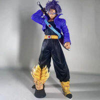 44ซม.  Gk กางเกงว่ายน้ำ Premium Edition Super Saiyan Double Head ประติมากรรมขนาดใหญ่อินเทรนด์ Pvc รูปตกแต่งของขวัญ Toy