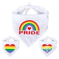 LGBT Dog Bibs Rainbow Bandanas Bibs for Dog Portable Triangle Reversible Bandana Soft Triangle Dog Bibs Decoration Accessories for Small Medium Large Pets safety