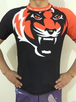 Tiger muay Thai short-sleeved tights MMA fight the UFC integrated combat quick-drying T-shirt sanda wear the clothes