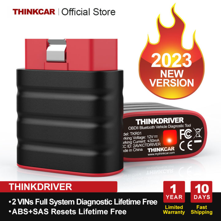 THINKCAR THINKDRIVER OBD2 Scanner Automotive Full System ABS SAS Reset  Lifetime Updater Code Reader Oob2 Diagnostic Tools