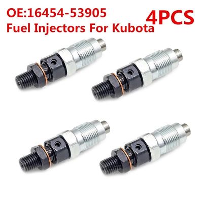 4Piece Fuel Injector Nozzle 6454-53900 16454-53905 Replacement for Kubota Engine V2203 V2003 V1903 D1703 L4600 L4610 M5400 KX121 KX161
