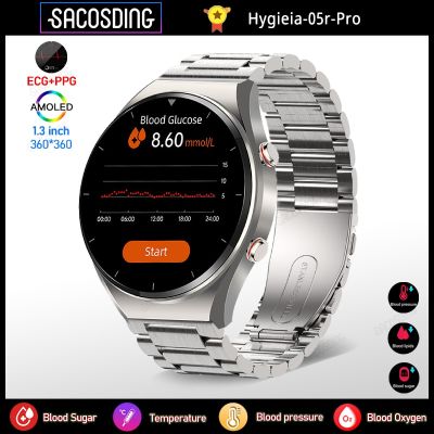 Hygieia-05r-Pro Healthy Blood Sugar Smart Watch ECG+PPG Precise Body Temperature Heart Rate Blood Pressure HRV Sports Smartwatch