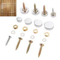 4Pcs Copper Decorative Mirror Fixing Screws Cap Cover Nails Fasteners for Advertising Board Tea Tables Wardrobes Glass Furniture