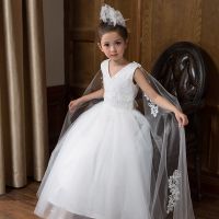 New Flower Girl Dress Summer Princess Costume Children Girl Wedding Dress Kids Lace Party Dancing Dress Birthday Clothes