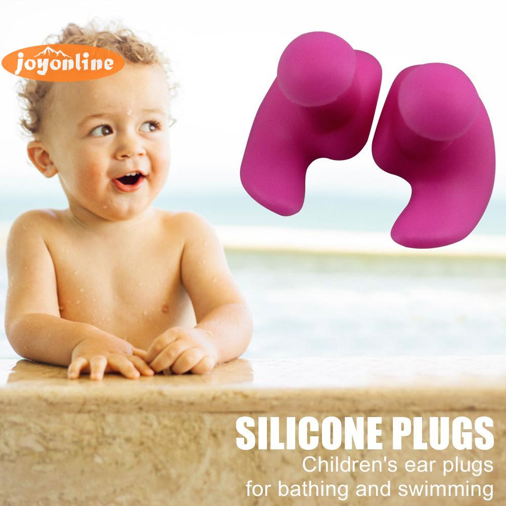 1 Pair Waterproof Earplugs Silicone Portable Ear Plugs Swimming Accessories 