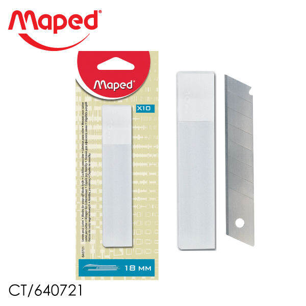 Maped (มาเพ็ด) ใบมีดคัดเตอร์ 18 มม. รหัส CT/640721