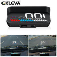 EKLEVA M7 OBD HUD รถ OBD2จอแสดงผล GPS,โปรเจ็คเตอร์วัดความเร็วกระจกหน้าปรับแรงดันไฟฟ้าอิเล็กทรอนิกส์ใช้ได้กับรถทุกรุ่น