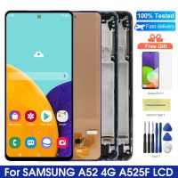 ZZOOI 100% Tested Display Screen for Samsung A52 4G LCD Display Touch Screen Digitizer Assembly Parts with Frame for Samsung A525 A525