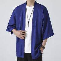 Haori เสื้อกิโมโนฮาราจูกุของผู้หญิง,เสื้อแจ็คเก็ตคาร์ดิแกนไซส์ใหญ่พิเศษสำหรับผู้ชายชุดแฟนซีซามูไรเอเชีย