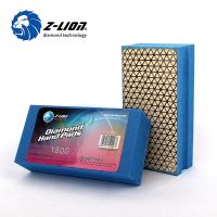 Z-LION Diamond Hand Polishing Pad Resin Bond 103 X 53 Mm Professional Hand Grinding Block For Stone Glass Abrasive Pad