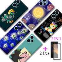 เคส F5 Poco แบบ2 IN 1 Xiaomi พิมพ์ลายฝาหลังรูปการ์ตูนสำหรับ Xiaomi F5 Poco พร้อมหน้าจอป้องกันเซรามิกสองชิ้น