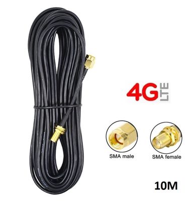 สาย RP-SMA Male to Female Extension Cable for 3G 4G Router Wireless Network Card Antenna Coaxial Wire ยาว 10M