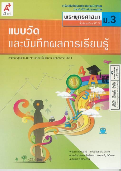 แบบวัด และบันทึกผลการเรียนรู้ พระพุทธศาสนา ม.3 อจท. 48.00 8858649114747