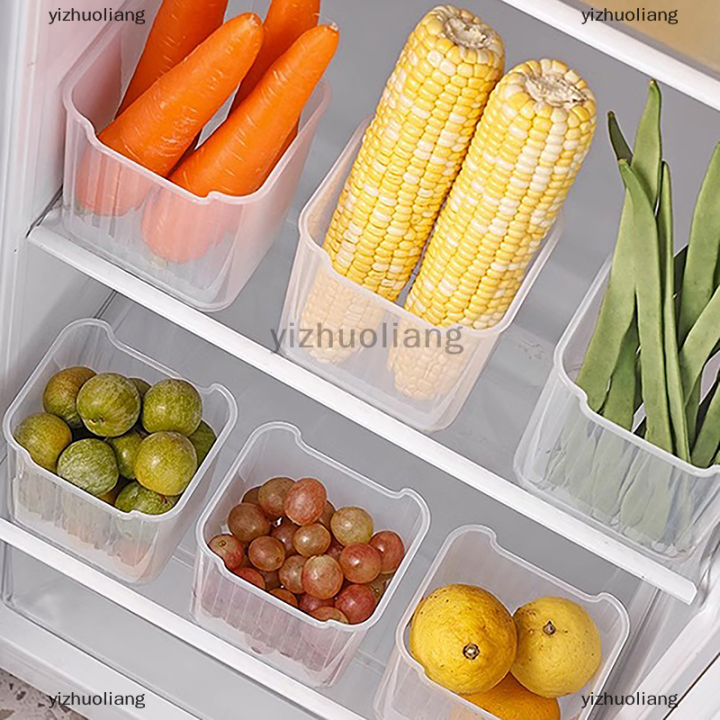 yizhuoliang-กล่องเก็บอาหารสดในตู้เย็นกล่องใส่อาหารผักผลไม้เครื่องเทศข้างประตูตู้เย็นกล่องเก็บของในครัว