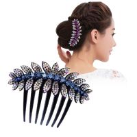 Korean simple and exquisite hair combs inserted combs fashion diamond inlaid hair artifact versatile hair accessories