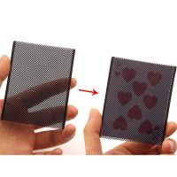 Funny WOW Poker Card Magic Trick WOW Card Wonderful Vanish Illusion Change Sleeve Close Up Street Magic Tricks