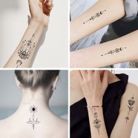 10/30pcs Small Fresh Geometric Tattoo Stickers Creative Fashion Cool Aesthetic Art Tattoo Stickers Finger Neck Tattoo Stickers