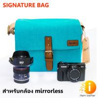 กระเป๋ากล้อง เหมาะสำหรับกล้อง mirrorless พร้อมเลนส์ 2 ตัว SIGNATURE BAG STREET BLUE S1149