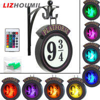 LIZHOUMIL โคมไฟแขวนผนังคริสต์มาสพร้อมรีโมทคอนโทรล,สัญลักษณ์9 3/4ของขวัญตกแต่งโคมไฟติดผนังสำหรับการตกแต่งบ้าน (20X15X3ซม.)