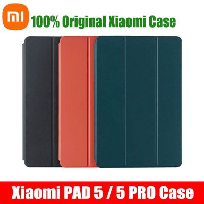 New Original Xiaomi Pad 5 Case Mi pad 5 Pro leather tablet flip intelligent wake-up adsorption protective cover glass film Car Mounts