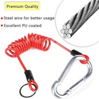 Φ2.5mm×1.5m Travel Trailer Anti-Lost Cable Coiled Easily Installation With Safety Breakaway Cable Camping Car Accessory Durable