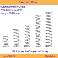 304 Stainless Steel Compression Spring Compression Buffer Soft Y-shaped Rotor Return Spring Steel Wire Diameter 2.0mm 5PCS Coil Springs