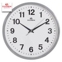 Velashop นาฬิกสแขวนผนังโดกีนี่ DOGENI Wall Clock เดินเรียบ (SWEEP MOVEMENT) ขนาด 12 นิ้ว รุ่น WNP043SL, WNP043 - ขอบสีเงิน