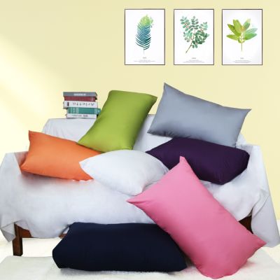 【CW】☄❐  Cotton Pillowcase Twill Plain 50x70 Large Size Cushion Cover Sofa Bed