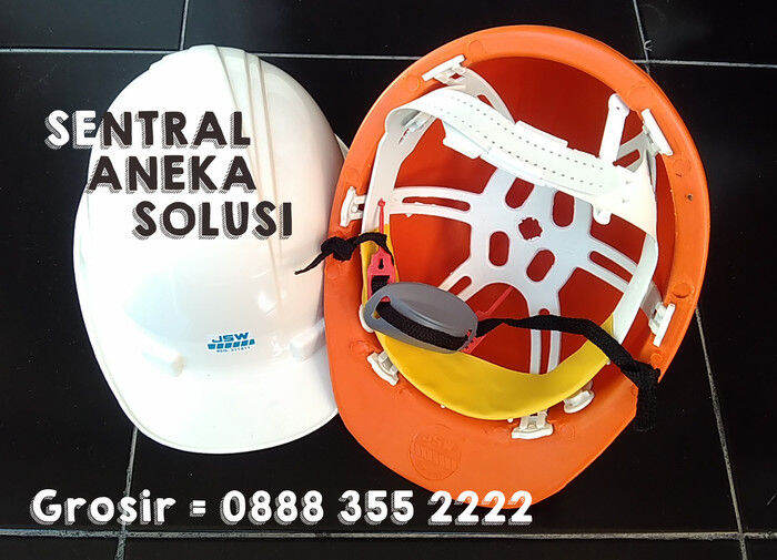Jual JSW helm proyek lokal safety helmet merah hijau kuning putih oren
