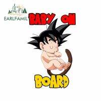 Earlfamily Baby On Board สติกเกอร์รถ13ซม. สำหรับ Dragonball Goku สติ๊กเกอร์การ์ตูนอะนิเมะแต่งรถ Jdm ฝาครอบกันน้ำกันรอย